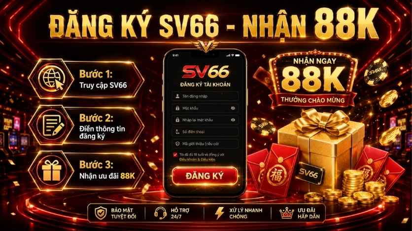Hướng dẫn đăng ký và nhận ưu đãi 88K tại SV66